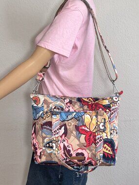 Vera Bradley Multi-Strap Shoulder Bag in Performance Twill Botanical Beauty